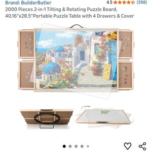 Wooden Jigsaw Puzzle Tray with Sliding Lid - Natural Wood